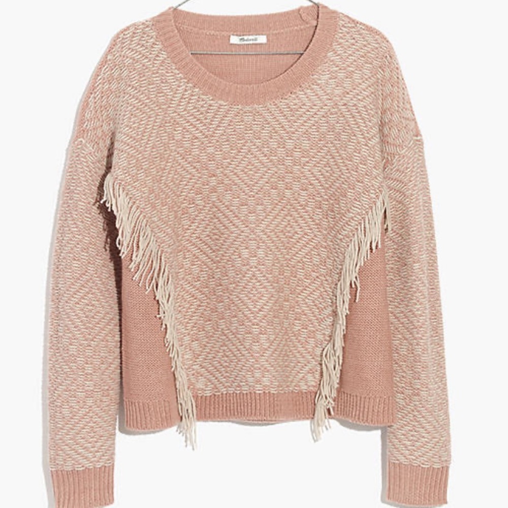 Madewell Fringe Pullover Sweater - size M